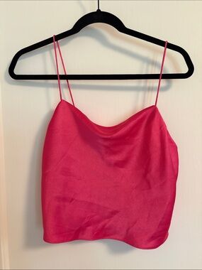 Alice + Olivia Hot Pink Satin Cami